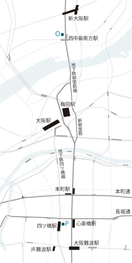 地図：大阪のビル一覧